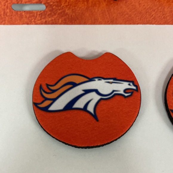 Denver Broncos License Plate And Cup Holder Inserts - Picture 3 of 5